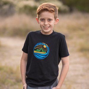 Fetch The Sun Youth Logo T-Shirt | Black, Unisex Summer Clothes, Boys & Girls